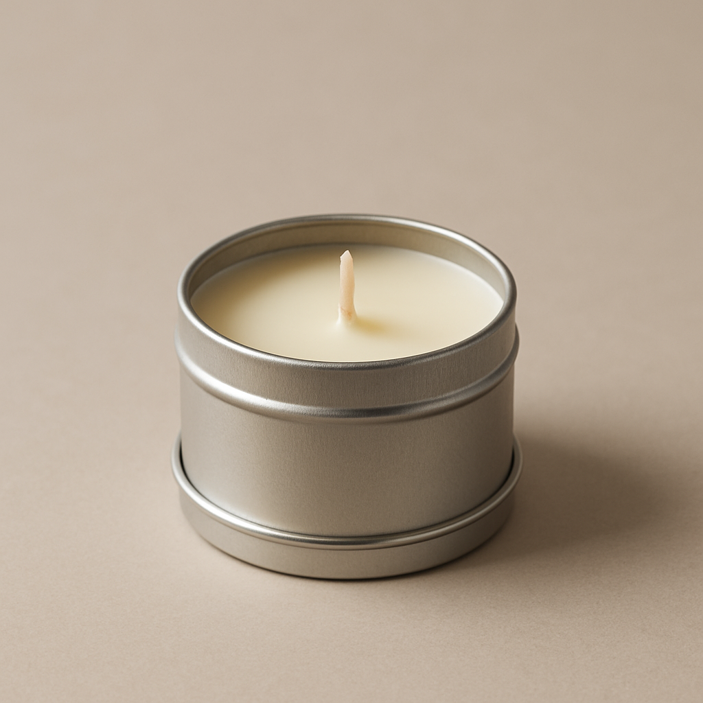 Small scented candle tin